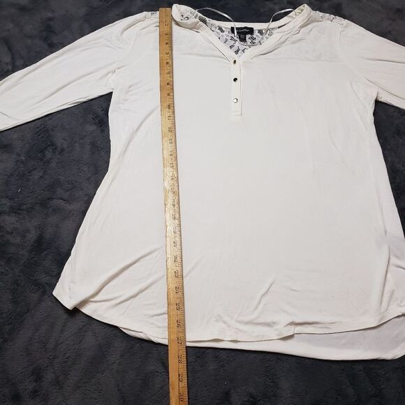 Le Chateau Lace Details 3/4 Sleeve Blouse Size XL - Picture 5 of 8